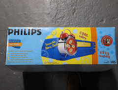 Vintage Philips Video Cassette Recorder Blue Yellow – New Old Stock – Open Box
