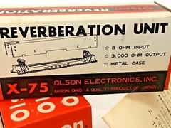 1 NOS OLSON REVERBERATION UNIT X-75 NEW Radio Guitar Amplifier Amp Reverb Device