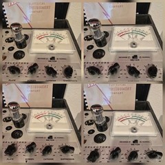 WESTINGHOUSE 6SN7 GTB TUBE 1963 TOUGH DOGS 2 HOLE GRAY PLATES MATCHING SET NIB