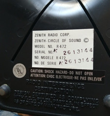 1970 Zenith Clock Radio Circle of Sound R472W AM/FM Solid State Works!