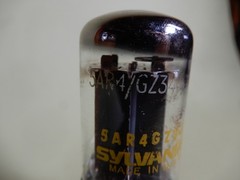 Mullard 5AR4 GZ34 Vacuum Tube Getter f32 B1K3 Broken Lug! Labeled for Sylvania