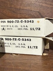 Matched NOS Pair GE JAN 5965 Clear Top Military Spec Vacuum Tubes TV7 Tested NEW