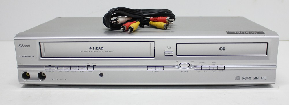 Funai SV2000 WV806 DVD Video Cassette Recorder Combo 4 Head Dolby Serviced Works