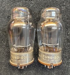 2 Plate Current Matched Tung-Sol 6550 Black Plate Tubes USA 1960