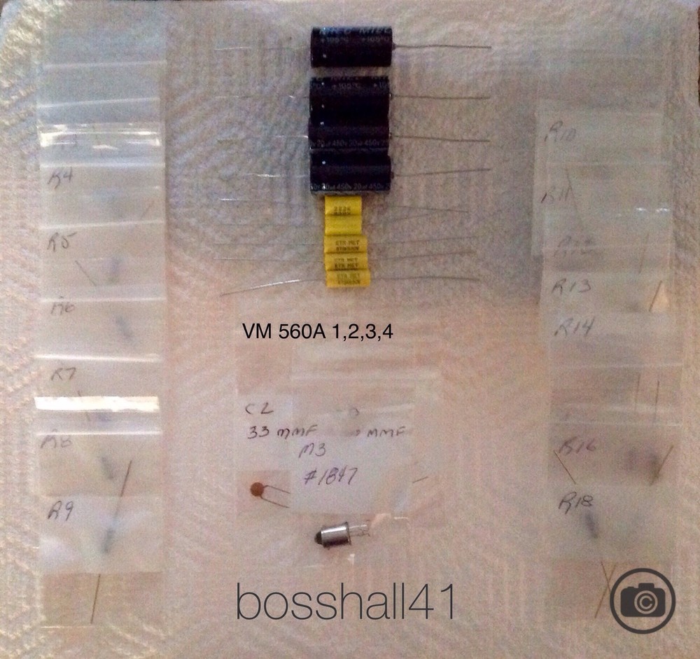 VOICE OF MUSIC MODEL V-M 560A, 1,2,3,4, RECORD PLAYER AMP REBUILD KIT 1200 Chngr