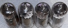 Matched Quad 6FQ7/6CG7 RCA clear top Vacuum Tubes, TV-7D will combine shipping
