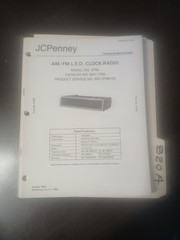 JC Penney 3794 Service Manual Original Repair Book AM FM LED Clock Radio