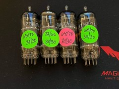 Matched Quad Amperex 12BH7A Audio Tubes TV-7 Tested @ NOS