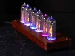 Nixie clock kit. 6 x 14 tubes. No soldering. Everything included. Wood case.