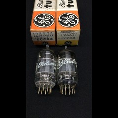 NOS MATCHED PAIR GE 12AX7 ECC83 Fat Plate VINTAGE Audio VACUUM TUBES 8.9844