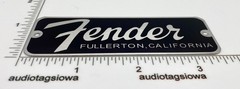 Fender Fullerton California Amplifier Badge Custom Made Aluminum with Screws