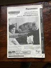 Panasonic PV-V4520 4-Head Hi-Fi Vhs VCR+ Blue Line w/Remote & Owners Manual