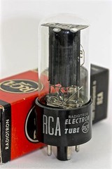 1950s NOS RCA 5Y3GT BLACKPLATE Rectifier D Getter AMPLITREX TESTS TROPHY-QUALITY