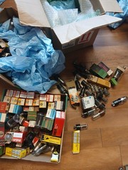 LOT 100+ VTG Vacuum TUBES NOS and maybe used 6CD6GA 59-35 5R4GYB RCA 47