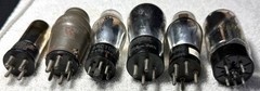 LOT of 6 ANTIQUE/VINTAGE VACUUM TUBES- None Tested- Collector Items-will sell 1