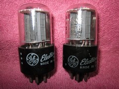 Matched Pair 1956 GE Side Getter 6SN7GTB Tubes STRONG! 6SN7