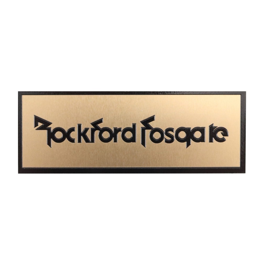 Rockford Fosgate Speaker Custom Made Aluminum Logo Badge 106mm(4.17″)X39mm(1.54″