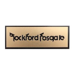 Rockford Fosgate Speaker Custom Made Aluminum Logo Badge 106mm(4.17″)X39mm(1.54″