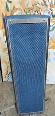VINTAGE EXTERNAL SPEAKER BLUE TWEED CHROME 29″ BARREL HALF MOON