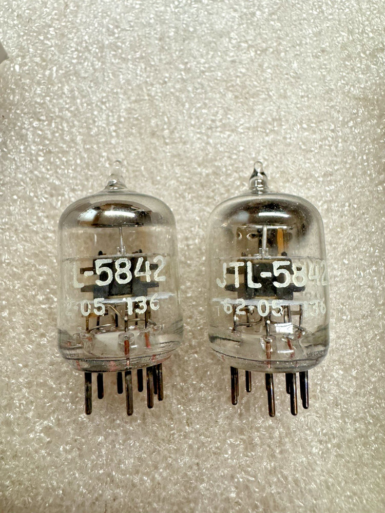 Tung-Sol JTL-5842 Matching Pair D Getter Preamp Tubes 417A