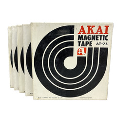 Lot of 5 | Akai 7″ Magnetic Reel To Reel Tapes AT-7S Used Japan 600 Ft