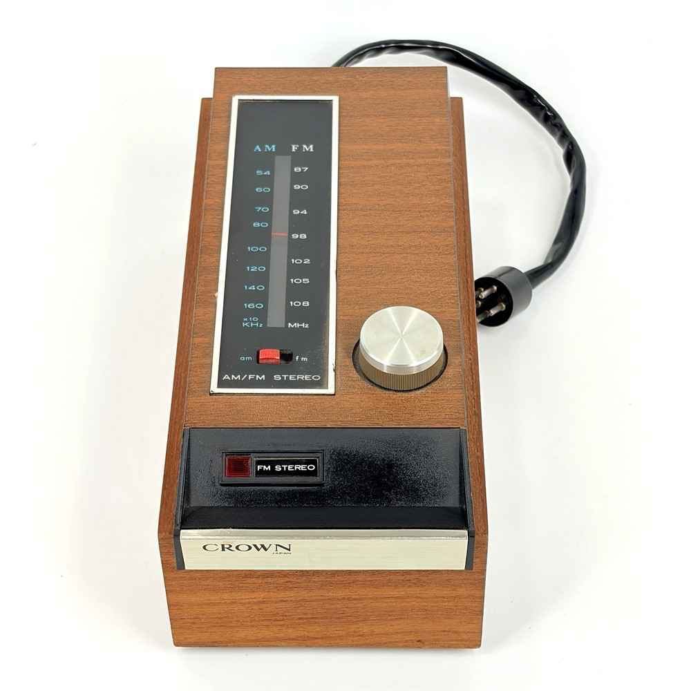 Crown Radio FM-400 Solid State AM/FM Stereo Tuner Table Top Japan-UNTESTED