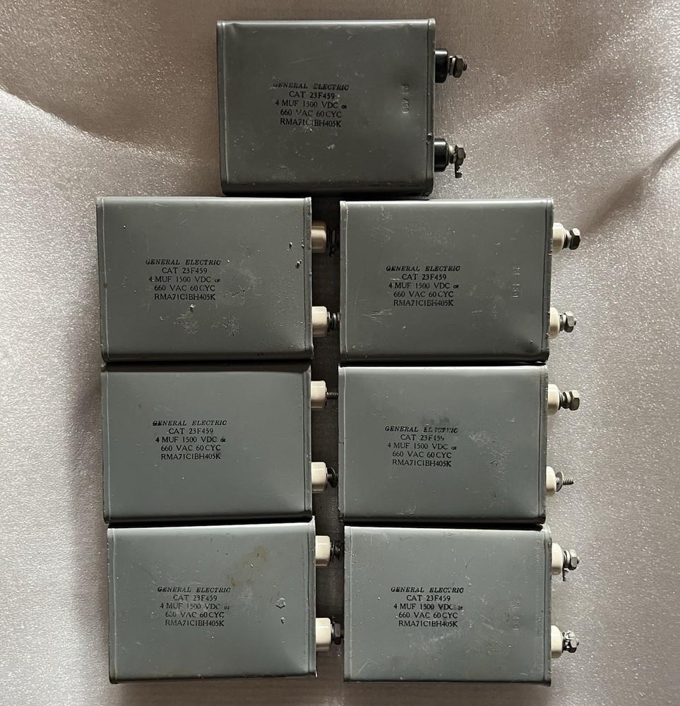 7x GE 23F459 4uf 1500VDC 660VAC Cqpacitors