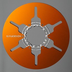 Studevox 10.5″ Edge Polished Orange Aluminium Tape Reel For Reel Tape Recorders
