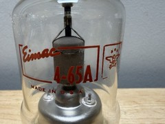 1 EIMAC 4-65A Vacuum Tube 65-Watt Transmitting Tetrode URANIUM GLASS See Photos