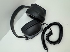 Vintage Ever Ready HS 77 Headphones 600 Ohm Mono 1/4″ Jack Coiled Cord Taiwan