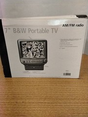 7″ B & W Vintage Portable TV