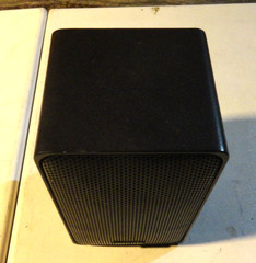 8″TALL Realistic Minimus 7 Black 40W Bookshelf Speakers Pair In OG 40-2030C