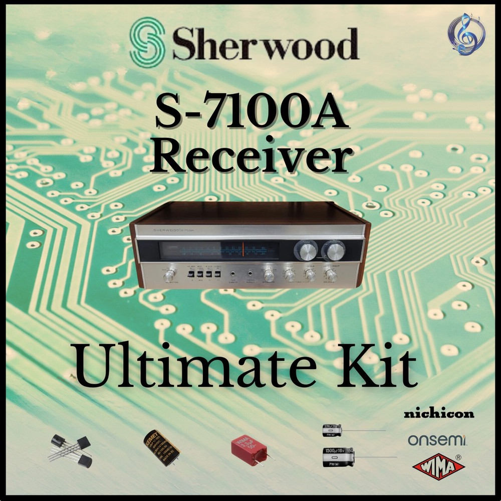 Sherwood S-7100A Receiver Ultimate Upgrade Kit Genuine Parts Restoration