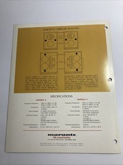 Marantz Imperial Floor-Standing Speaker System Brochure