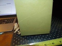 Vintage GE General Electric Plug In Radio Alarm Clock Retro Olive Green AM FM