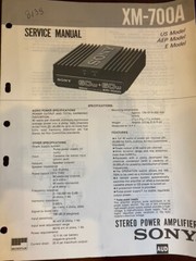 SONY XM-700A XM700A POWER AMP Service Manual FROM THE USA **ORIGINAL** 813B 5539