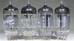 Quad (4) GE 12AX7/ECC83 Long Gray Plate Made in USA