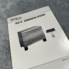 Velodyne ULD-12 Subwoofer Owner / User Manual *Original*