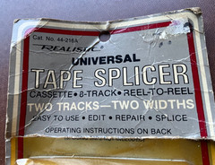 Realistic Universal Tape Splicer 44-216A Cassette 8 Track Reel to Reel
