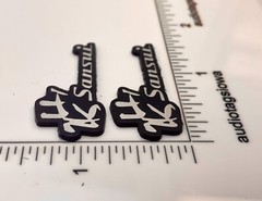 Sansui Speaker Badge Logo Emblem Custom Made Incised Acrylic PAIR