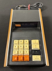 Vintage Garrett 2000 RPN Space Age Faux Wood Desktop Electric Calculator Tested