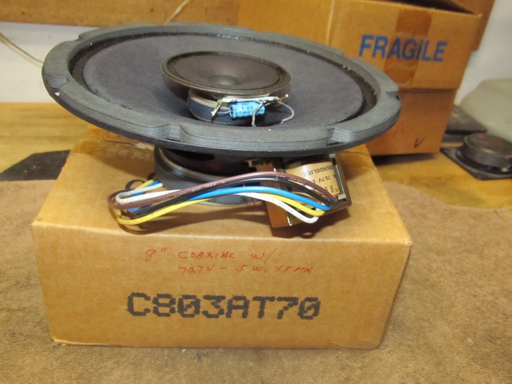 Atlas Soundolier C803AT70 8″ Coaxial Speaker With Transformer, NEW IN BOX