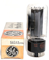 1 1964 GE 5AS4A / 5U4GB D Getter Vacuum Tube Tested NOS On TV 7