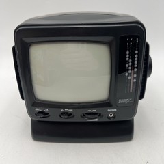 Essex Portable 5″ Black And White Television TV With Power Cable & Box Tested