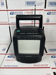 Sony Color Watchman FDT-5BX5 5″ Color CRT TV AM/FM (NO CORD) – WORKS – WARRANTY