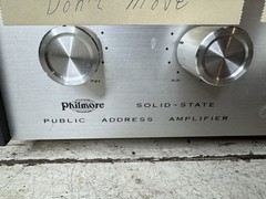 Vintage Philmore Solid State Public Address Amplifier PA-230 Tested Works!