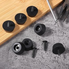 8Pcs Heavy-Duty Rubber Feet Isolation Pads w/ Screws for Subwoofer Speaker Amp