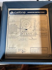 Vintage Califone Turntable 1420k Portable record player 4 speed phonograph Case