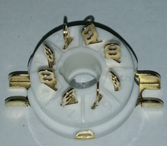 tube socket 8 pin octal chassis mount gold plated ceramic 10 pcs 6L6 EL34 6SN7GT