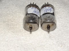 2 x 5814A (12AU7) RCA Tubes*Very Strong Matched*Mica-Black-O*Command Type* #10